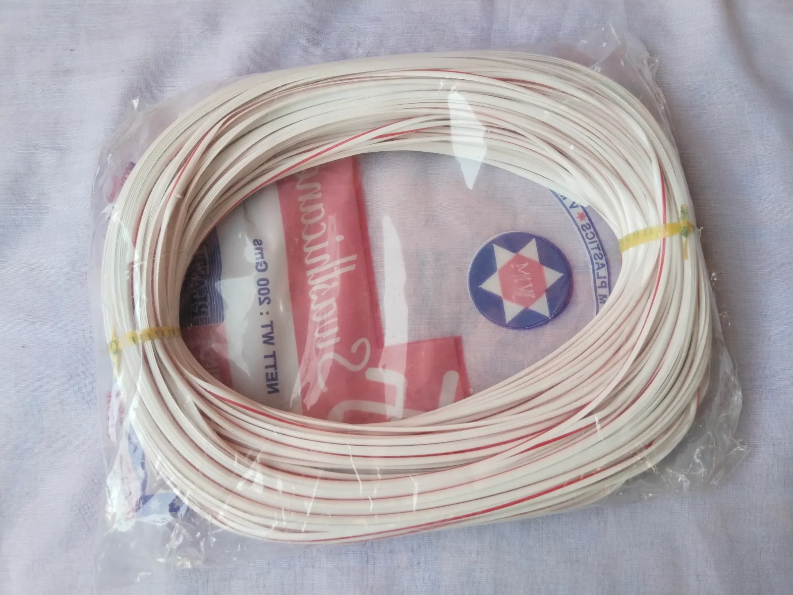 Disco white red lines pack of 1