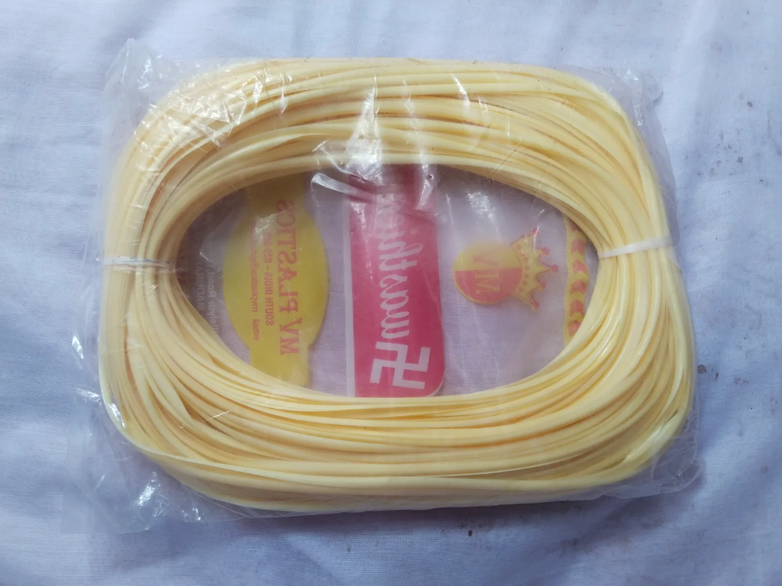 Deluxe|Sandal color Premium Handmade Plastic Weaving Wire Roll for Wire Bag Making | Strong, Flexible & Durable Craft Wire | DIY Handbag, Basket & Home Décor Weaving Material |
