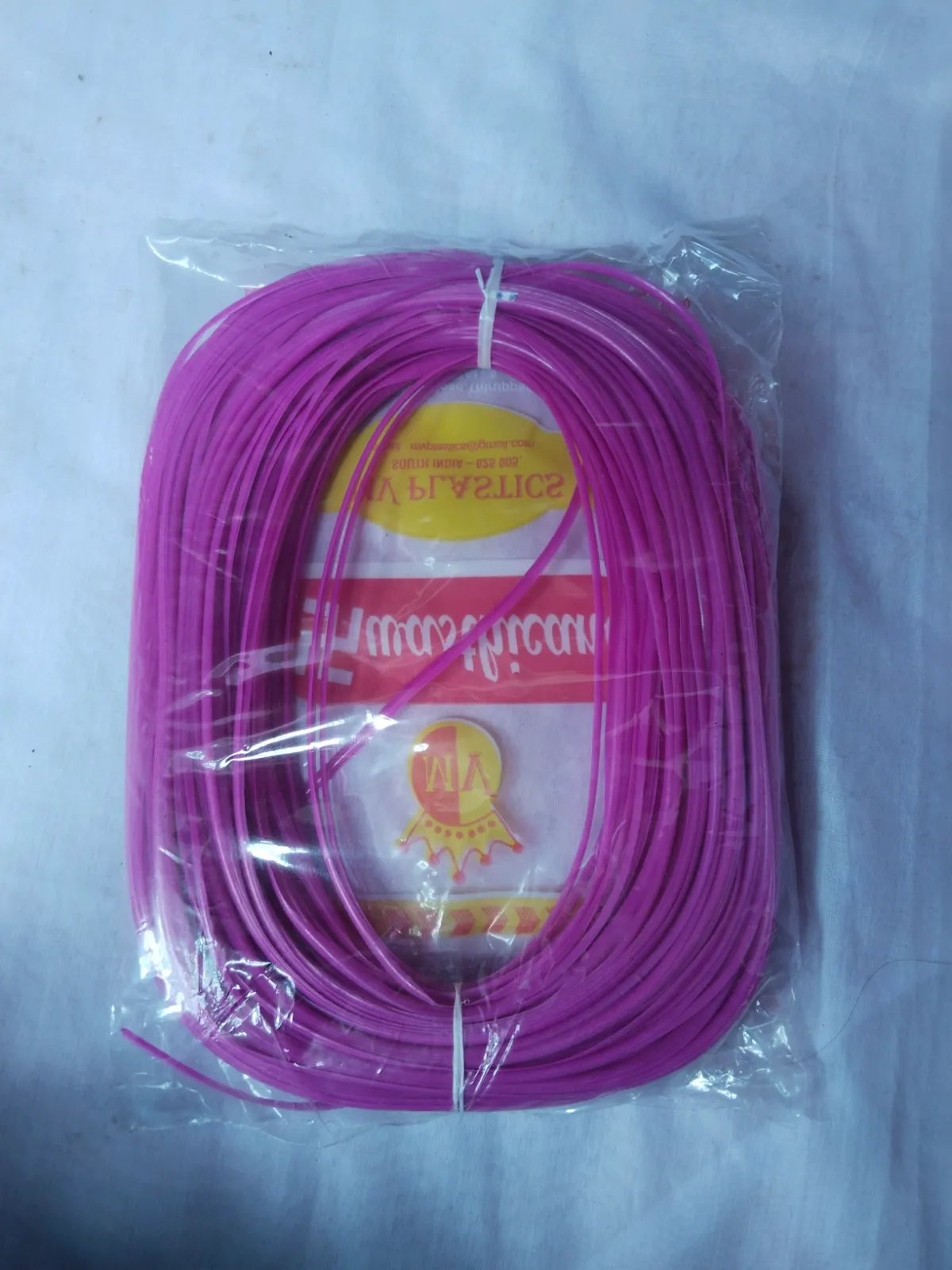 Deluxe |Pink colour Premium Handmade Plastic Weaving Wire Roll for Wire Bag Making | Strong, Flexible & Durable Craft Wire | DIY Handbag, Basket & Home Décor Weaving Material |
