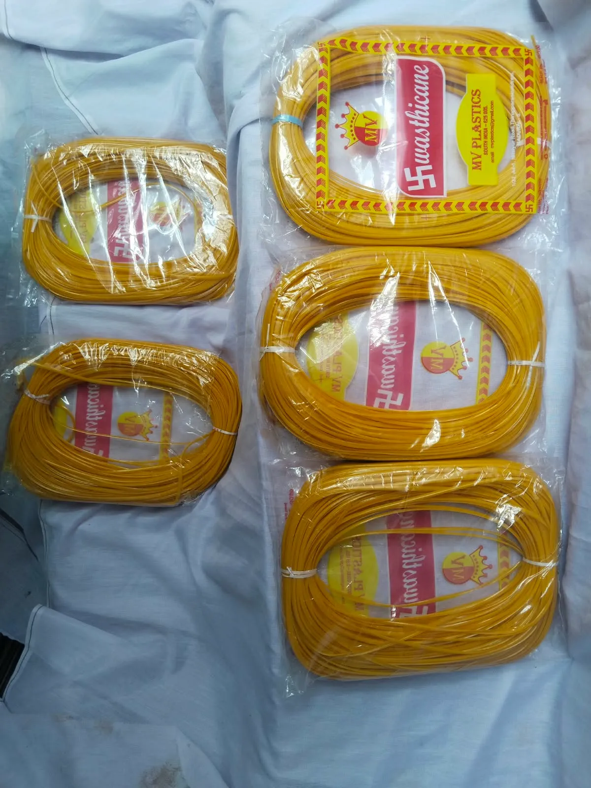 1kg yellow  colour pack of 5 deluxe wire for basket making