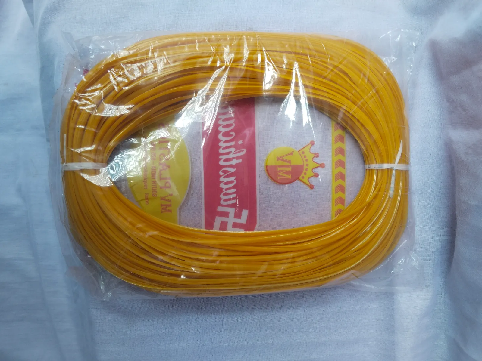 Deluxe|Yellow color Premium Handmade Plastic Wire Roll for Wire Bag Making | Flexible Nylon Weaving Wire | Strong Craft Wire for Handmade Bags, Baskets & DIY Crafts |