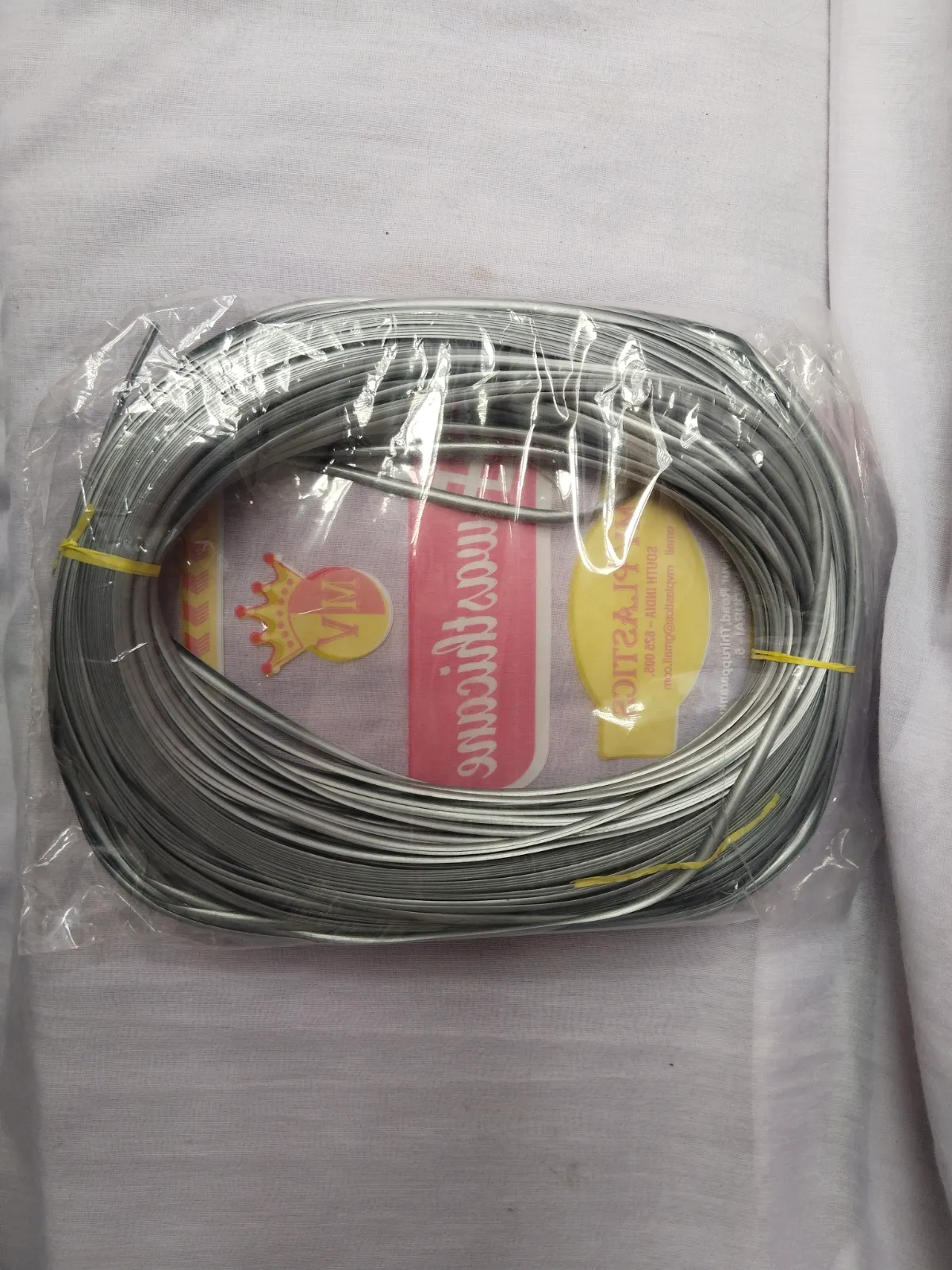 Deluxe| Grey colour Premium Handmade Plastic Wire Roll for Wire Bag Making | Flexible Nylon Weaving Wire | Strong Craft Wire for Handmade Bags, Baskets & DIY Crafts | grey colour