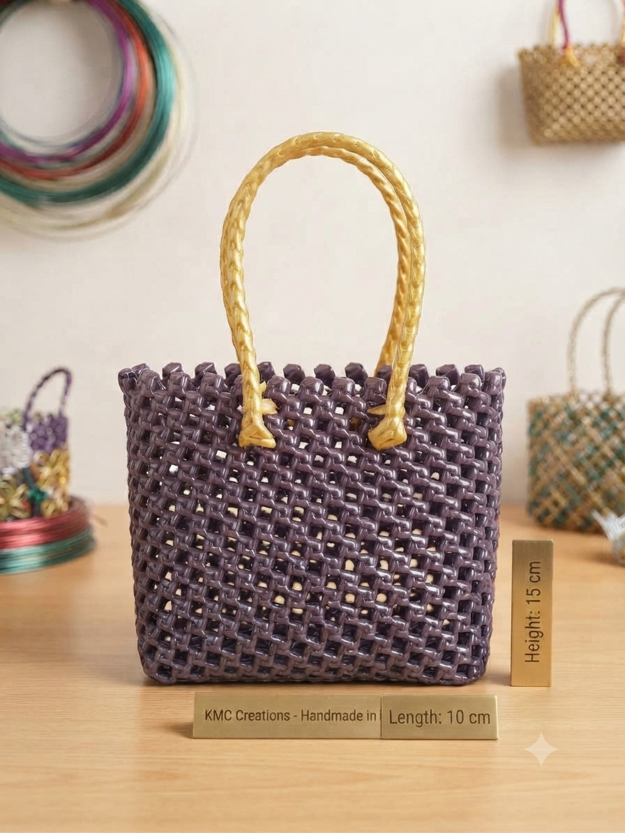 Deluxe small violet colour 15 cm x 10 cm premium quality basket 2