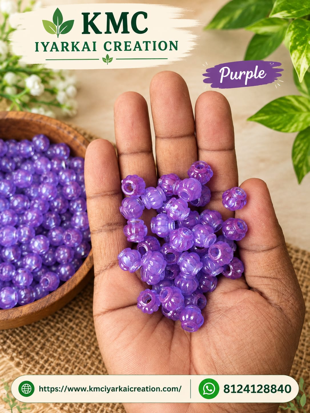 100 gram purple colour amla beeds premium quality