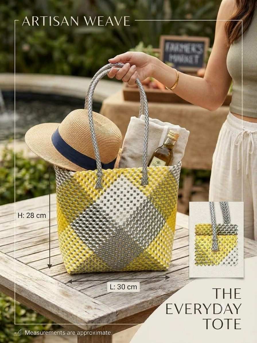 Deluxe cross yellow and white combination 30 cm length and 28 cm height wire basket premium quality 2