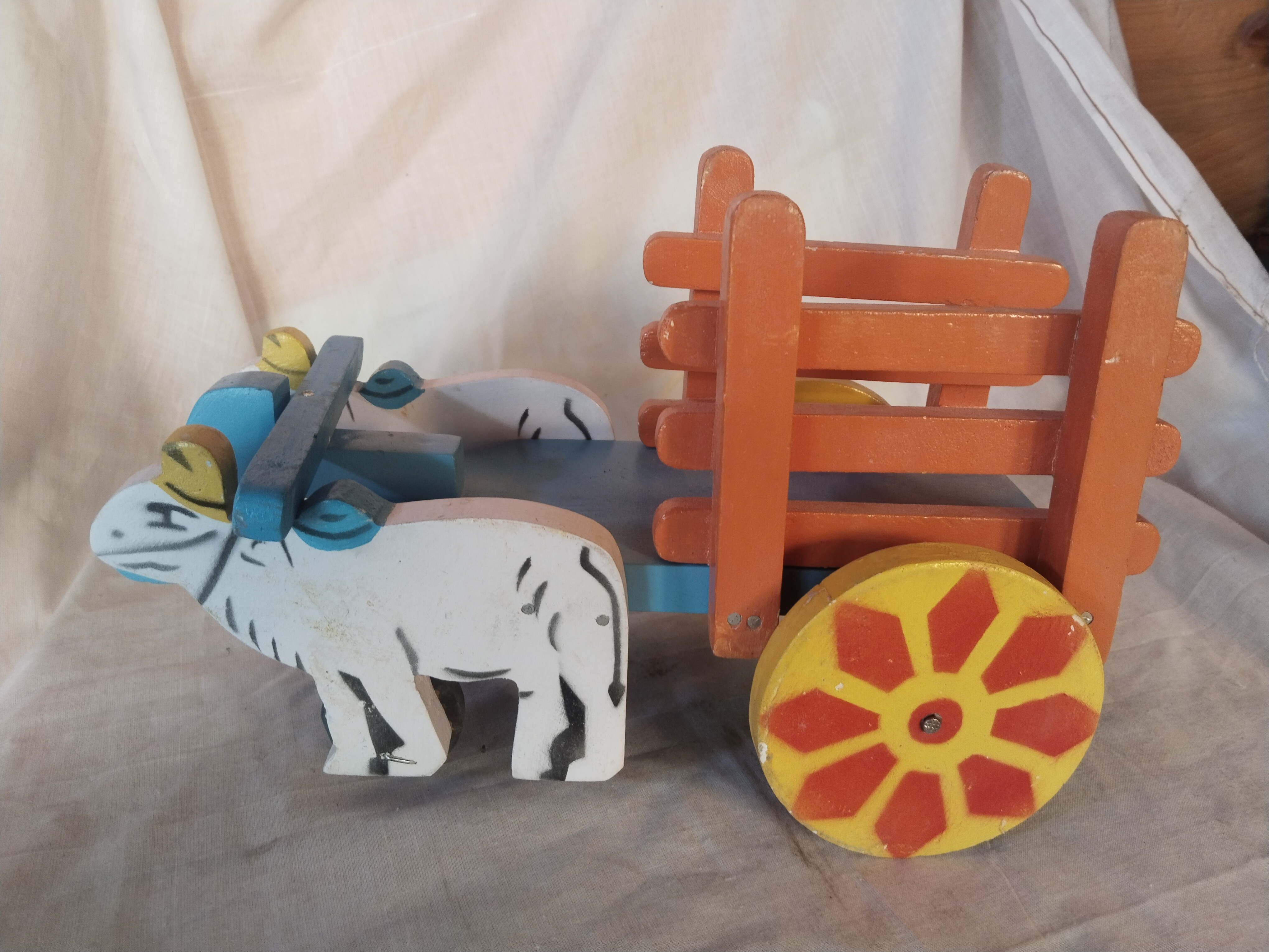 Mattu vandi handmade wood items premium quality best traditional toy for children Traditional Bullock Cart Toy 2