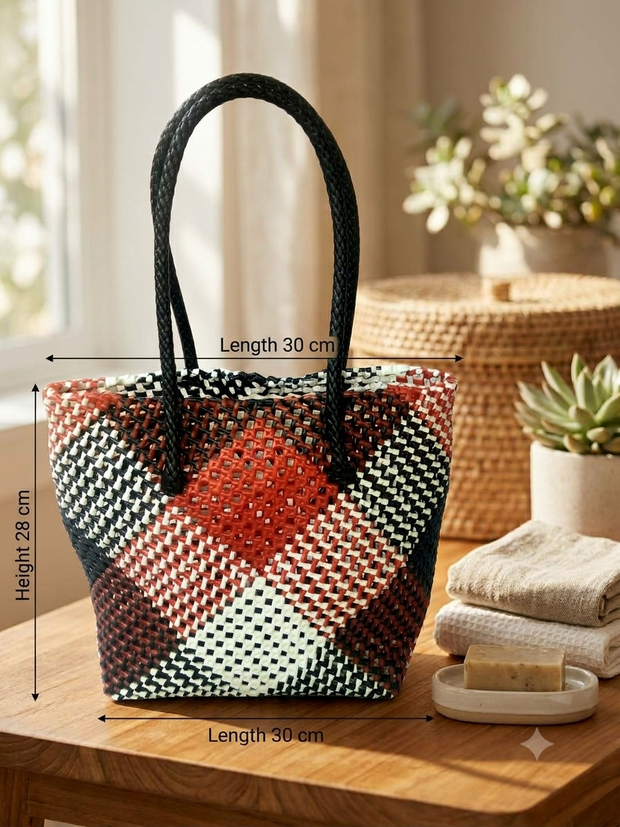 Deluxe cross red white multi colour combination 30 cm length and 28ncm height premium quality wire basket 2