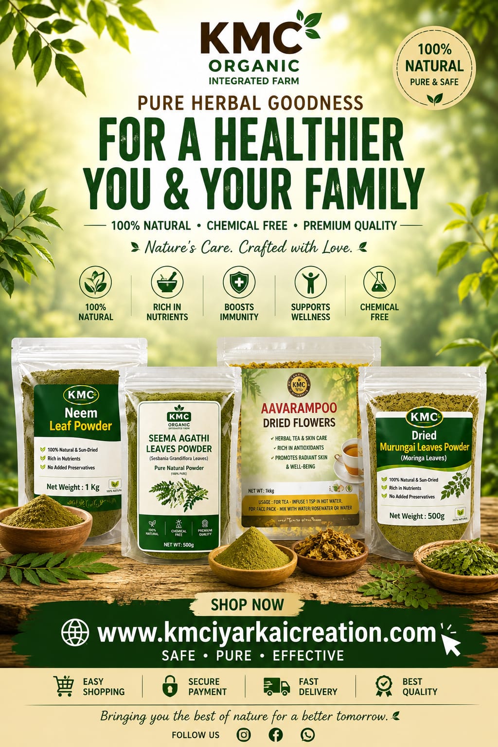 KMC Curry Leaves Powder 1Kg | Dried Karuveppilai Powder | Kadi Patta Powder | 100% Natural | No Preservatives | Rich Aroma & Flavor | For Cooking, Hair Care & Daily Use 4