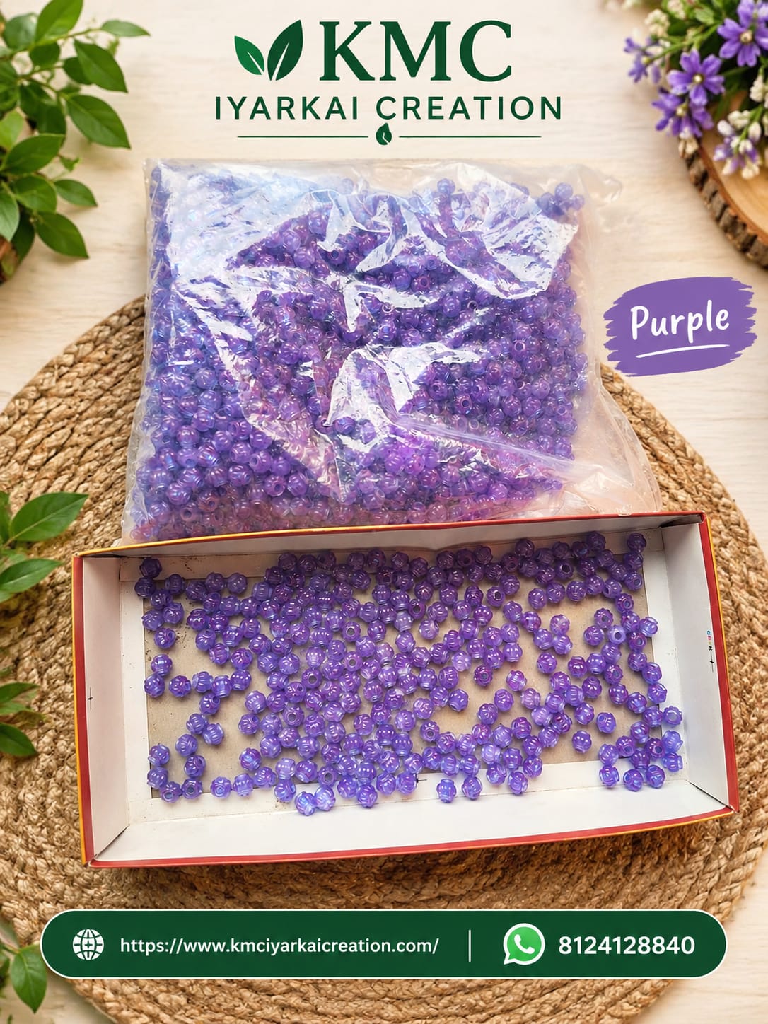 100 gram purple colour amla beeds premium quality 2